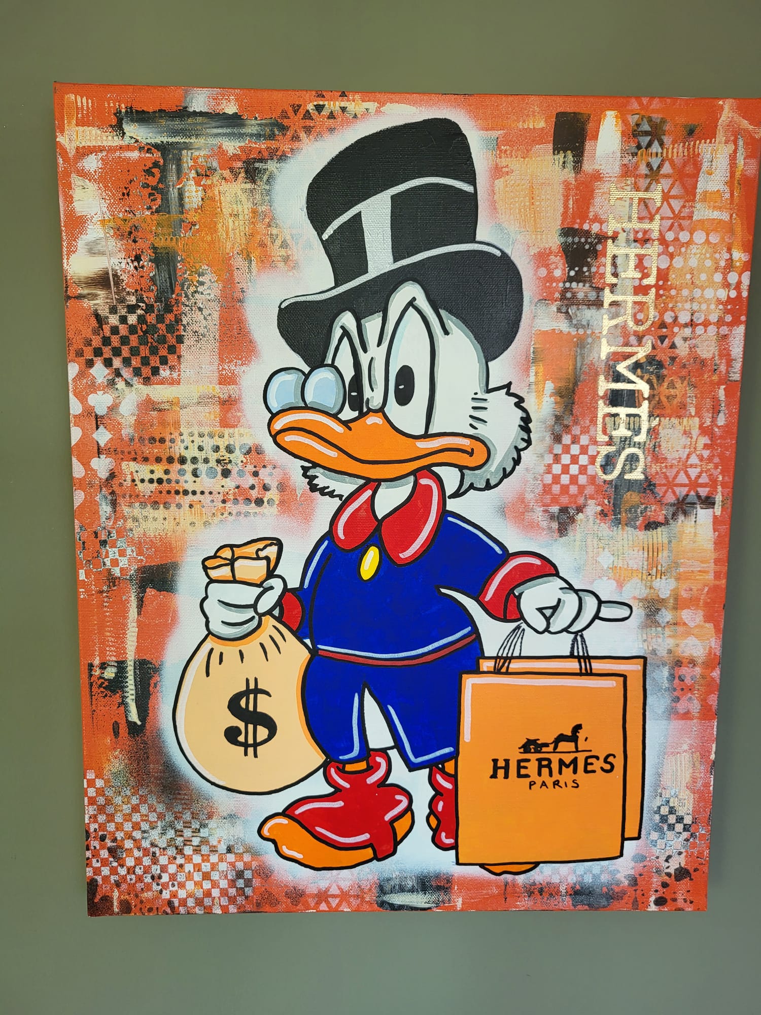 Mr. McDuck furioso, fotografía original de la obra de Melissa Stok.