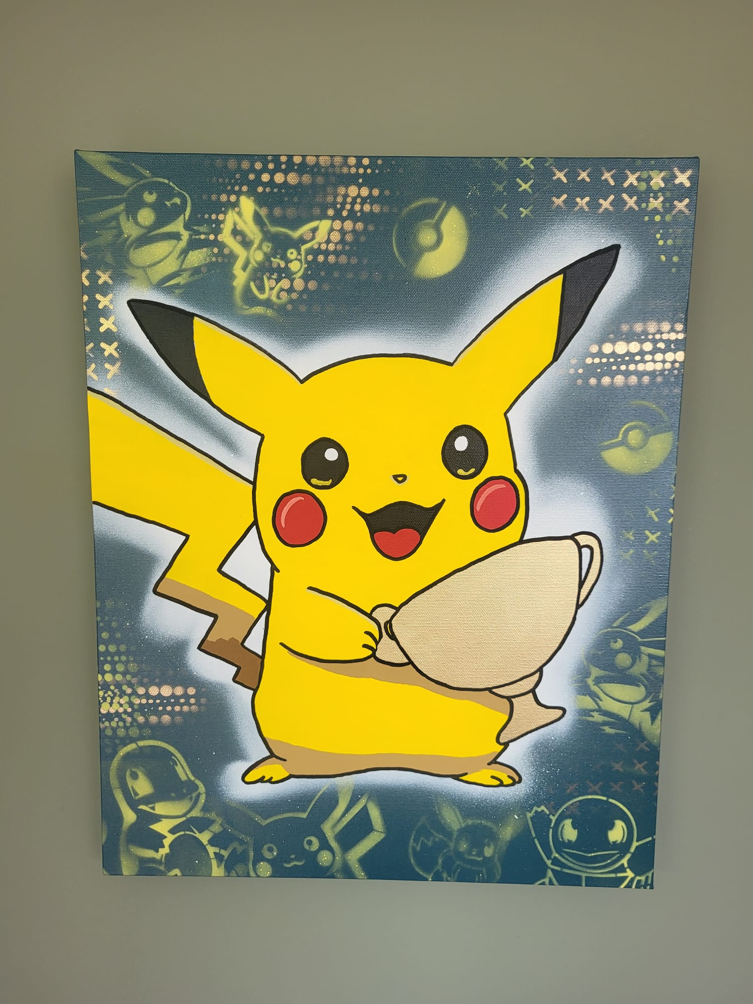 Pikachu Trophy Moment, fotografía original de la obra de Melissa Stok.