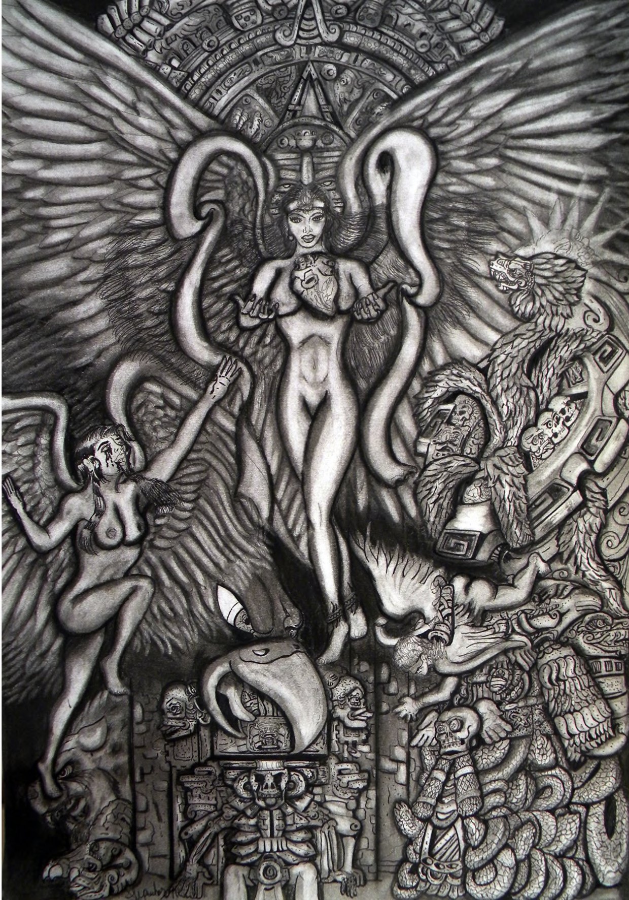 Detalle de Altar de Vida, obra de Velfragor